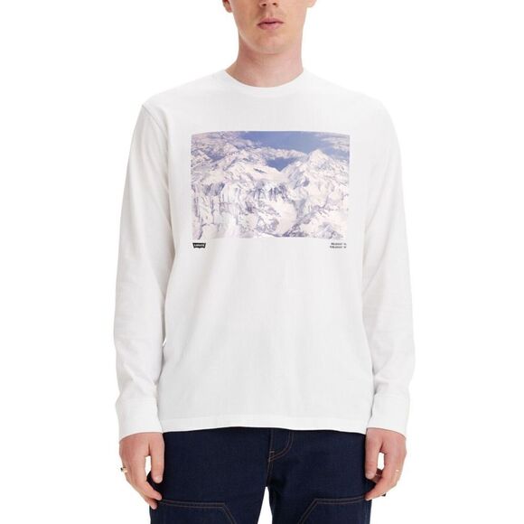 Levi’s 161390065 Men's Sz XL White Explorer Club Graphic Long Sleeve T-Shirt - Picture 4 of 4